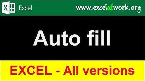 Auto fill - Learn Excel Fast