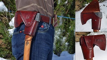 New Design Custom Handmade Leather Sheath For Gransfors Small Forest Axe.