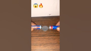 spin Coin with Battery😱|#scienceexperiment #yutubeshorts #coinexperiment #cointricks #experiment