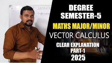 Degree Semester-5 Maths Major & Minor Vector Calculus paper - Part-1 for public - all universities
