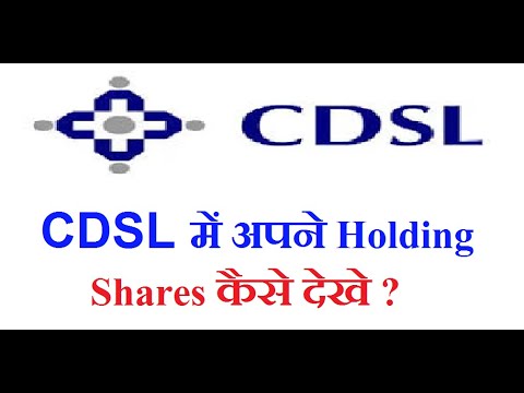 How to see shares holding in cdsl portal ?