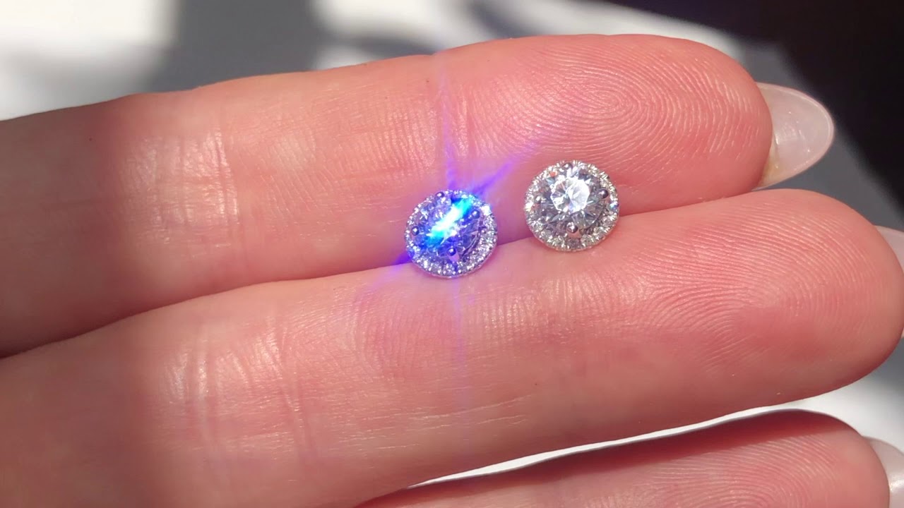 Diamond Halo Stud Earrings 1.25ct total weight - YouTube