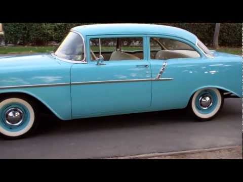 Sold 1956 150 Post Chevy Nassau Blue W Beige Black Interior