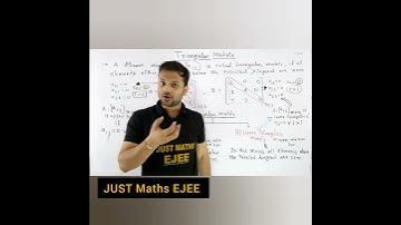 Complete Video in description || Triangular Matrix क्या होता है | #shorts #justmathsejee