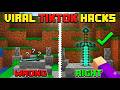 Top 3 Minecraft viral Tiktok hacks ( Real )