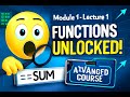 Unlock Excel Functions: Secrets Every Pro Should Know! | Module 1 Lecture 1