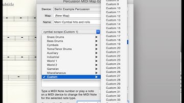 Percussion Layouts and Midi Maps in Finale 25