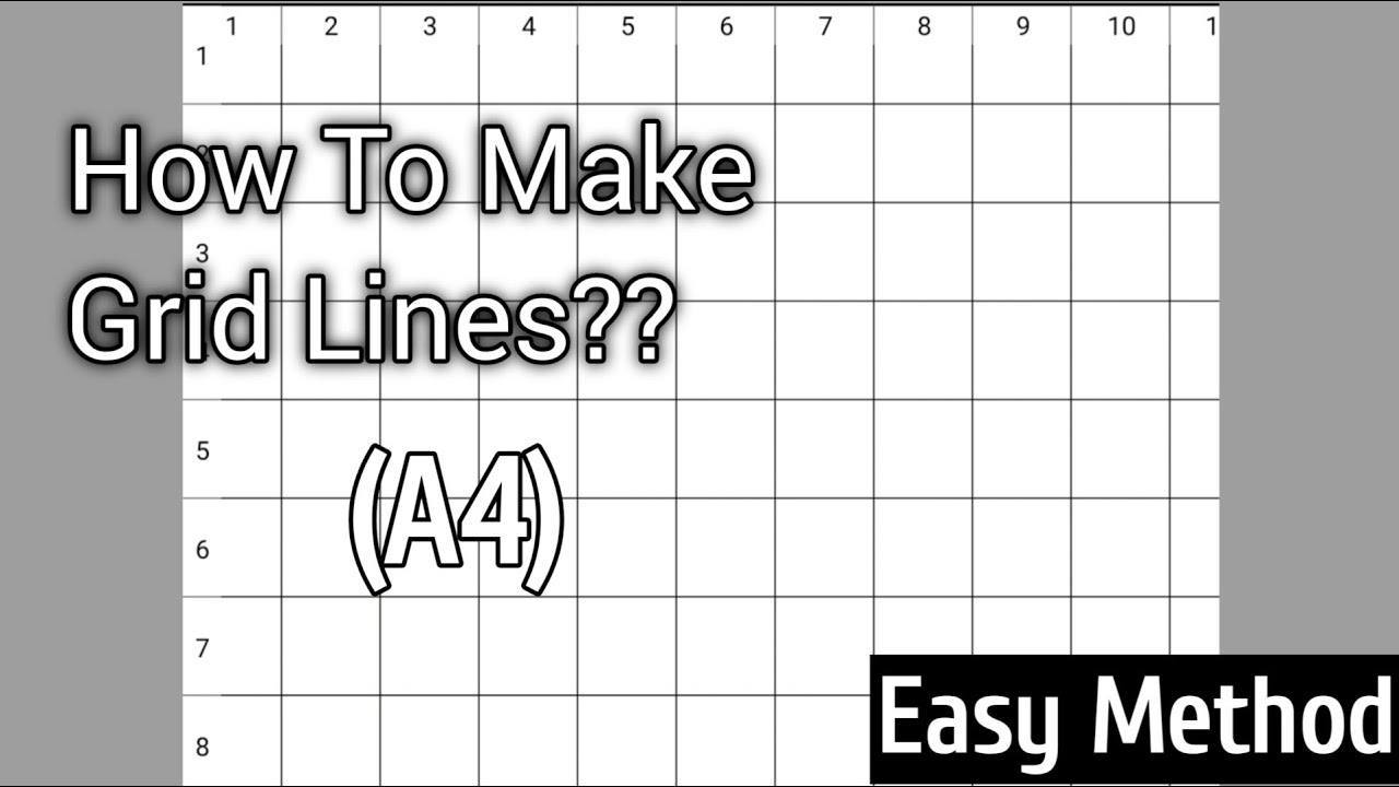 How To Draw Perfect Grid Lines on A4 Sheet ️ | Easy Grid Method for ...