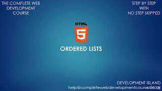part-10:-  Ordered Lists | ol tag in HTML5