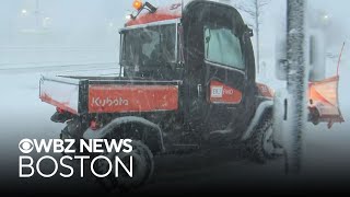 Boston Streets Quiet As Wind And Snow Whip During Powerful Noreaster
