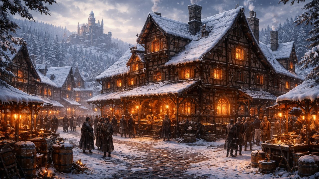 Celtic Medieval Music Ambience – Village Life, Tavern Music, Peaceful Ambience For Winter