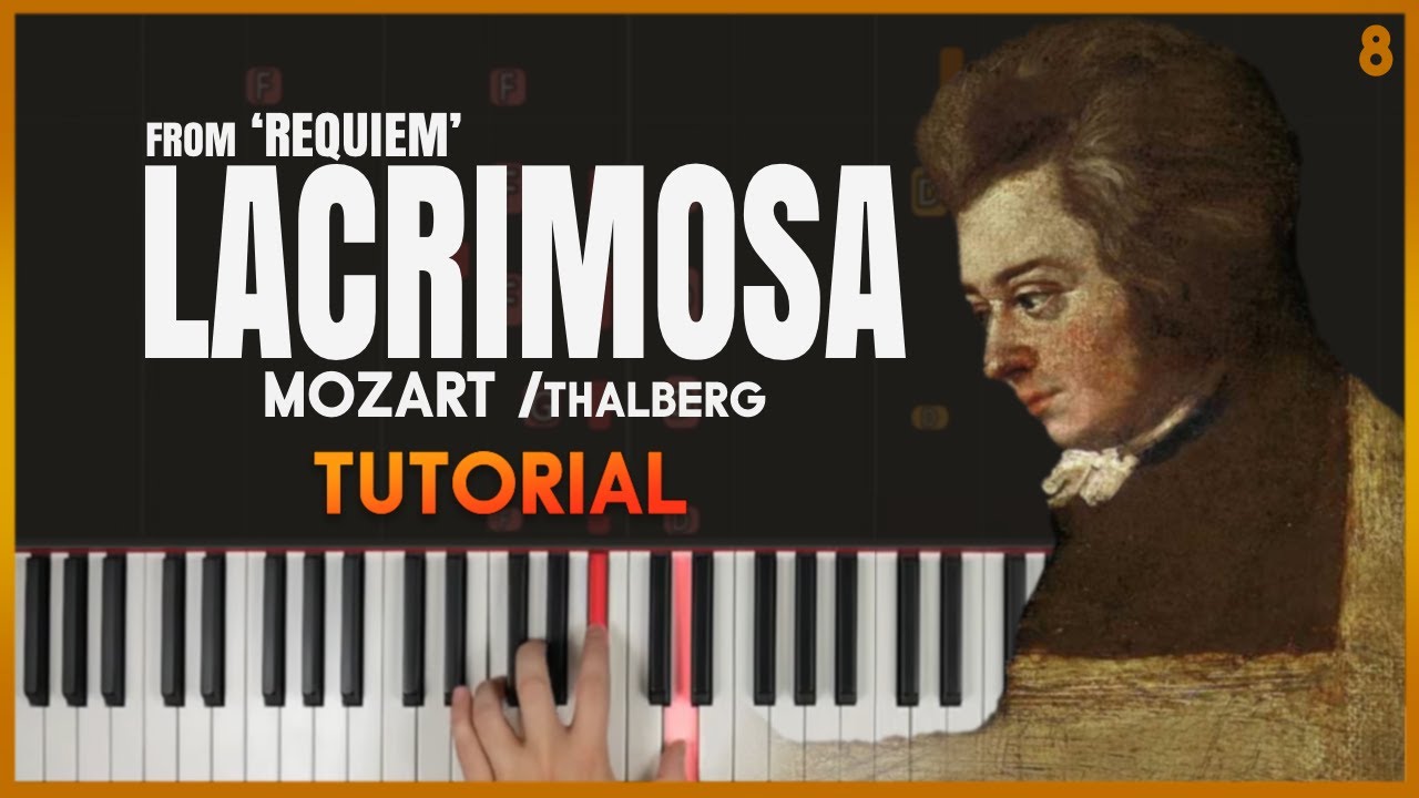 LACRIMOSA from 'Requiem' by Mozart | Piano Tutorial (Part 1) Slow, Detailed
