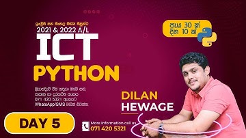 A/L ICT Python Seminar Day 5 (with PDF Note)
