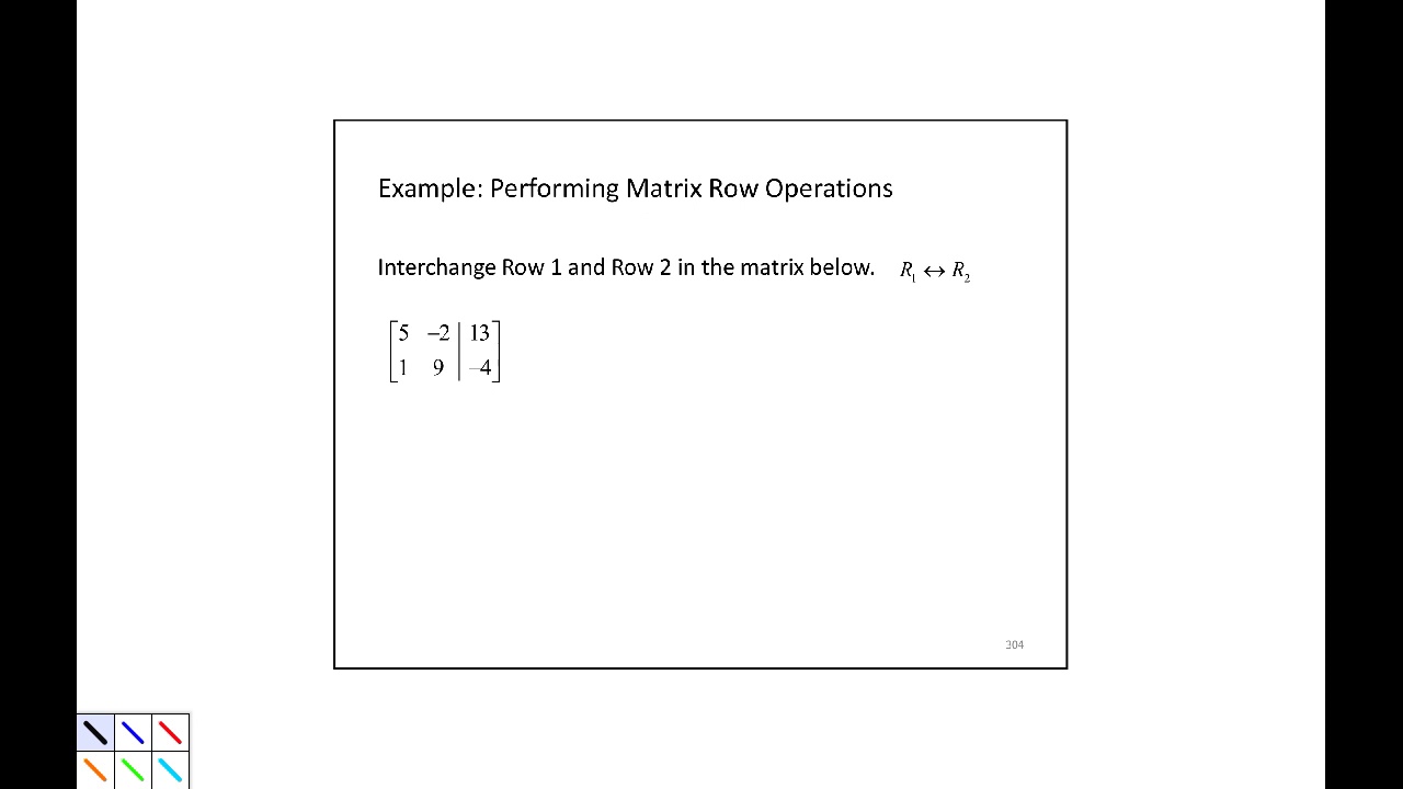 8.1/9.1 Perform Matrix Row Operations - YouTube