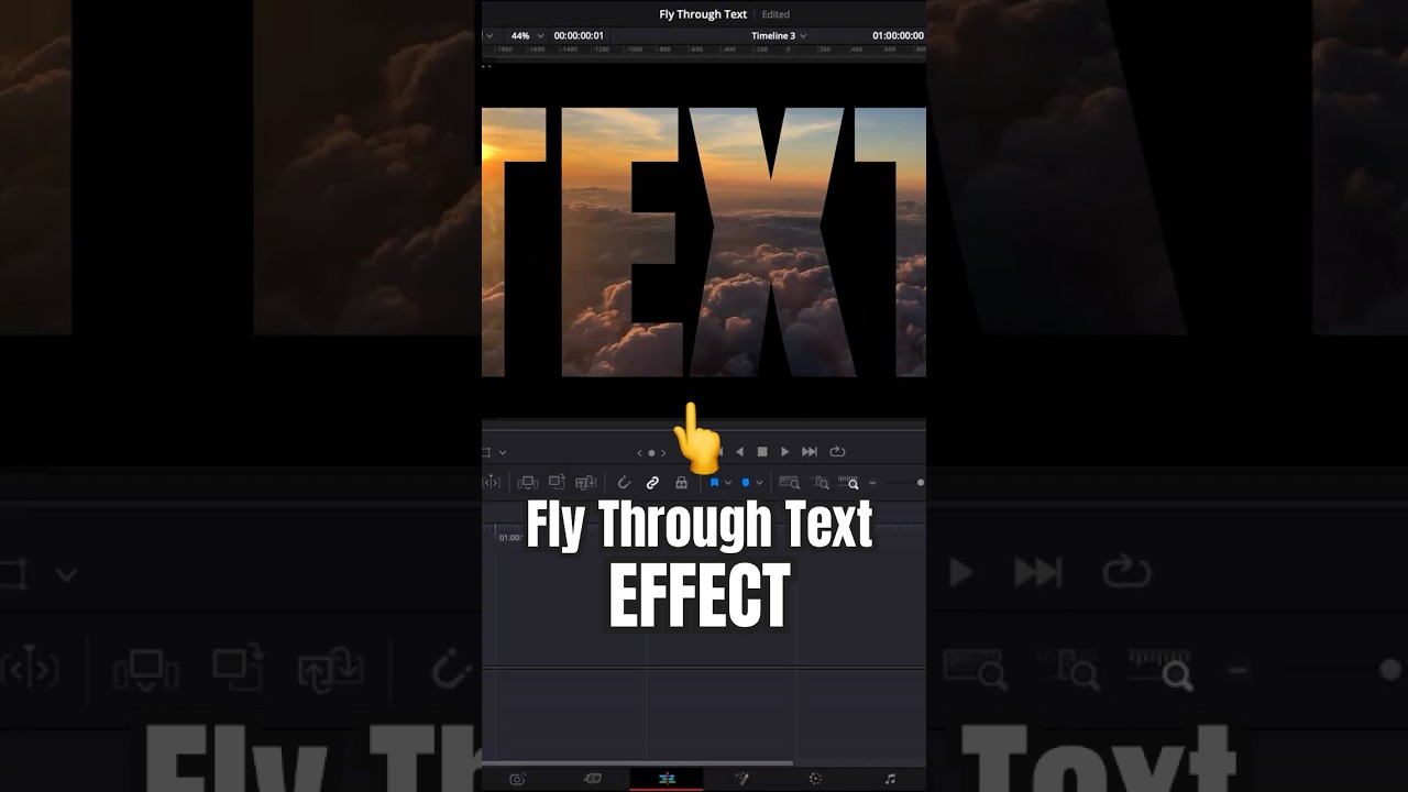 Fly Through Text Effect - DaVinci Resolve