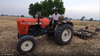 बडे गीयर मे भी कम डिजल लेता है Swaraj 855 FE tractor average test with 9X9 harow