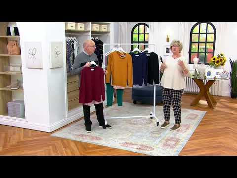 Denim & Co. Printed Heavenly Jersey 2Fer Puff Sleeve Tunic on QVC