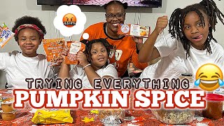 Trying ALL Things Pumpkin FLAVORED!😂| Ranking Foods #pumpkinspice #aldi #tastetest #funny #momlife