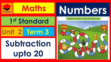 Numbers- Subtraction upto 20- Part 2- 1st Standard- Maths- Unit 2- Pages 13 to 16- Term 3