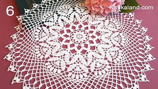 CROCHET How to crochet doily #4 EASY Tutorial Part 6,  13 - 14 round