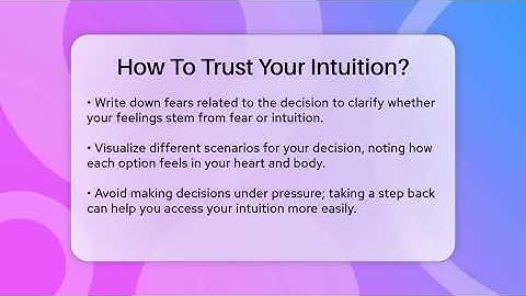 How To Trust Your Intuition? - The Personal Growth Path