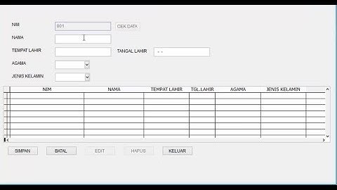 Tutorial Membuat Form Input Data Menggunakan Visual Foxpro & Database MySQL (2/4)