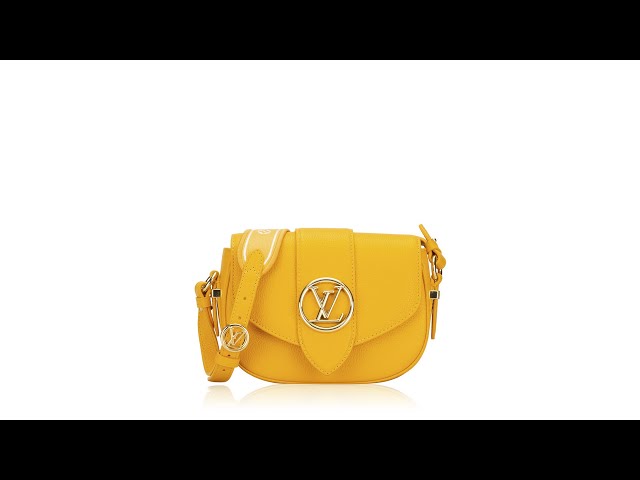 Louis Vuitton Grained Calfskin Pont 9 Soft PM Sunbeam 