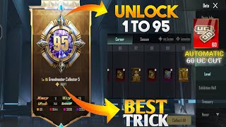 collection level Unlock 1 to 95 best trick | Automatic UC Cut | collection level increase trick