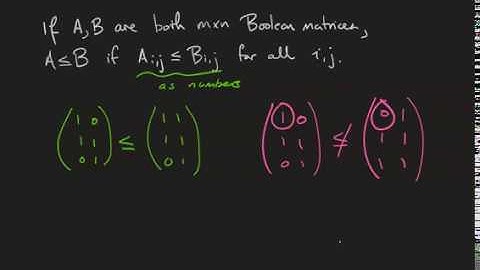 Boolean matrices