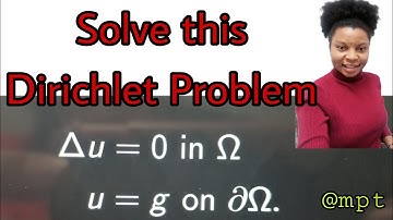 Solve the Dirichlet problem of the Laplace equation in a domain Ω