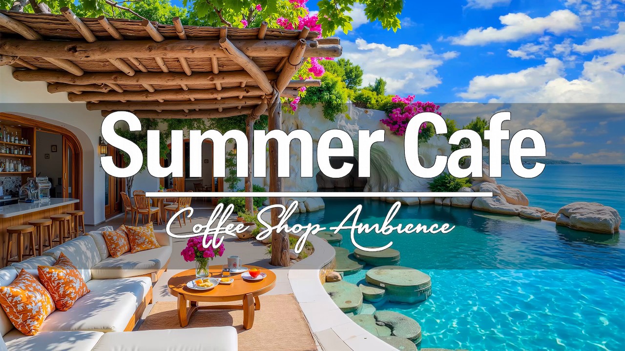 Tropical Cafe Jazz 🌴Smooth Jazz Coffee Shop ☕ Summer Cafe Ambience for ...