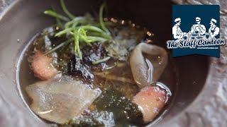 Chef Josh Overington creates a Nutaaq® cod recipe cooked over coals with a smoked fish broth