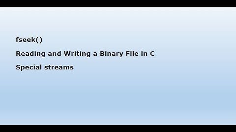 ERROR HANDLING||  MOVING FILE POINTER-FSEEK() || READING AND WRITING A BINARY FILE IN C