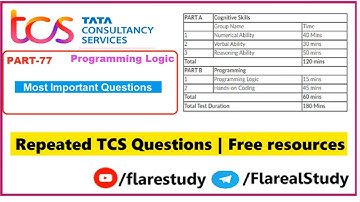 TCS Ignite NQT Programming Logic Part 77 NQT Preparation |TCS Smart Hiring  placement