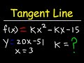 How to Find the Value of K Given the Equation of the Tangent Line thumbnail