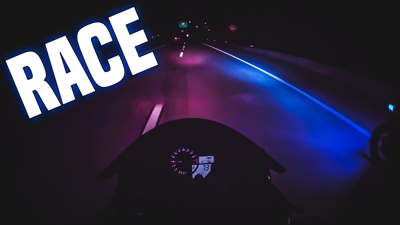 Yamaha R1 vs Honda CBR1000RR & R6 - NIGHT RACE