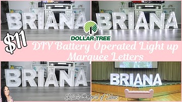 Dollar Tree DIY Battery Operated Light up Marquee Letters for party, wedding, or Birthday Decor