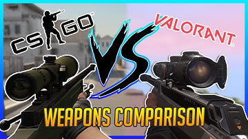 VALORANT vs CSGO - WEAPON COMPARISON [ANIMATION, SOUND, SPRAY PATTERN]
