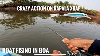 Crazy Action on Rapala X-rap | Boat Fishing in Goa