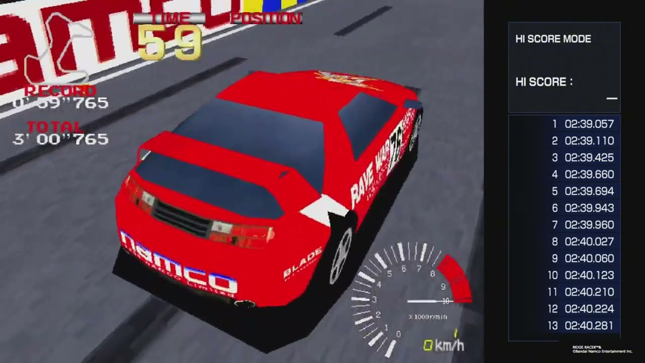 Arcade Archives 2: Ridge Racer (Complete Playthrough - All Modes)