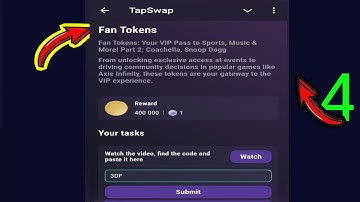 Fan Tokens | Tapswap Video Code | Fan Tokens: Your VIP Pass to Sports, Music & More! Part 2