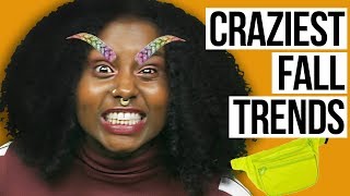 WHY ARE BRAIDED EYEBROWS A THING! - Crazy Fall Fashion Trends // Fringe Binge | HISSYFIT