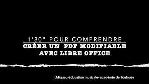 Formulaire PDF sur Libreoffice- Tuto