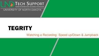 Tegrity Watching A Recording Speed Updown Jumpback