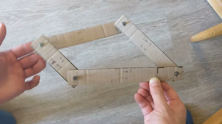 Crank Rocker 4-bar linkage cardboard prototype