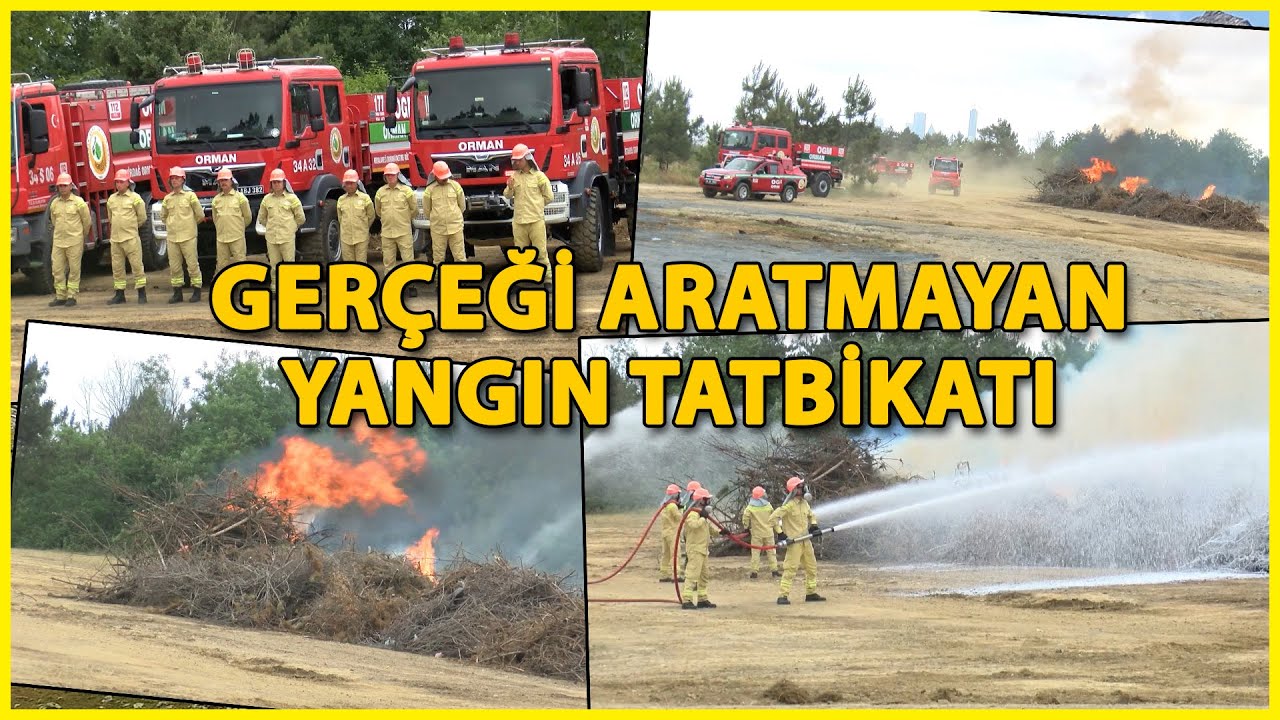 Sarıyer'de Helikopterli Orman Yangını Tatbikatı