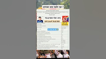 ||RPF Constable 👮Scorecard Out|| RPF Constable Result Out||#rpf #shorts #ytshorts@SoloAspirantt