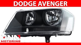 DNA Motoring 08-14 Dodge Avenger Black Clear Headlight