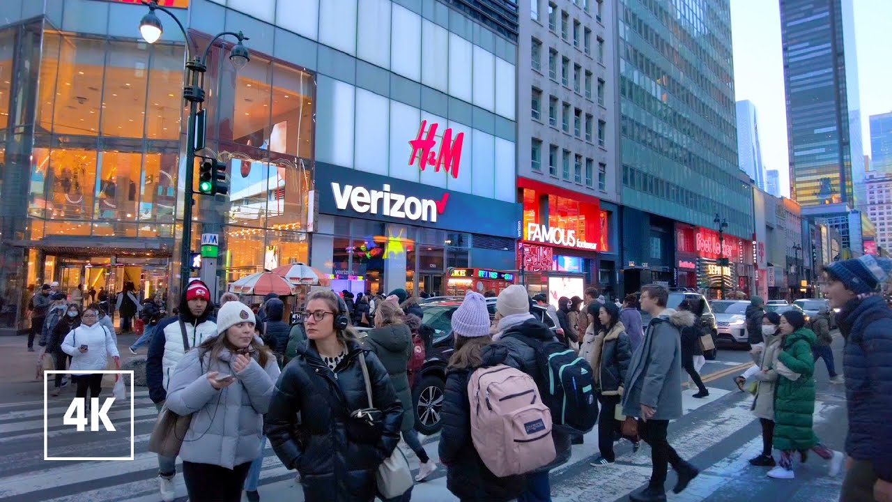 New York, Amerika Serikat | Jelajah Kota Santai 4K | 28 Jan 2023