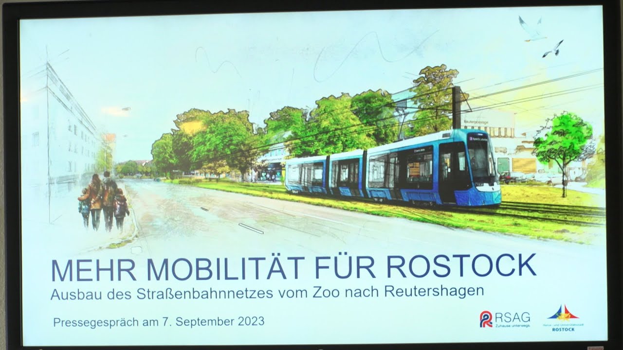 Neue Straßenbahnstrecke in Rostock zwischen Reutershagen und Zoo YouTube